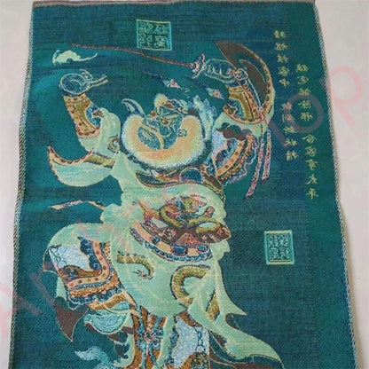 Religious Thangka Exquisite Embroidered Brocade Painting Tianshi Zhong Kui