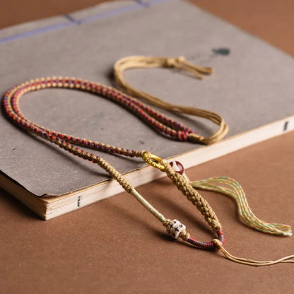 Tibetan style Hand-woven Necklace rope Amulet Thangka Pendant Accessories