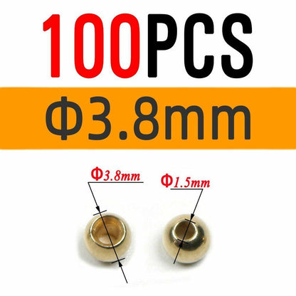 Brass Beads Head 100/500/1000 PCS Fly Tying Nymph Streamer Bugs Hook 2.4mm 2.8mm