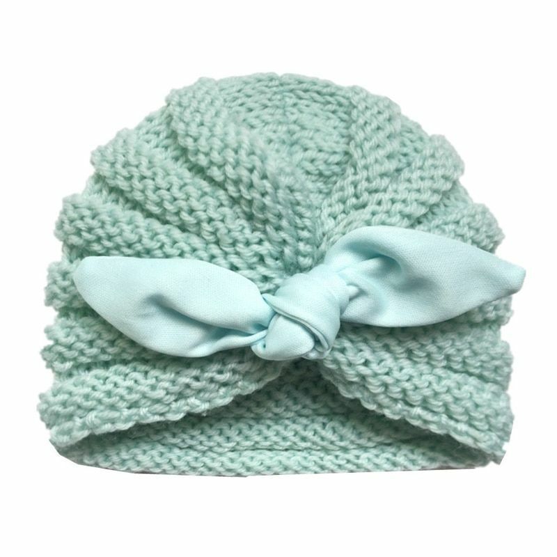 Baby Hat Knitted Winter Girls Bonnet Beanie Turban Newborn Cap Boys Accessories