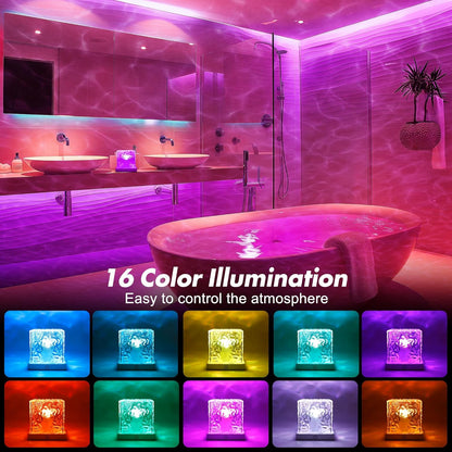 2 Pack Rechargeable Shower Light for inside Shower, 16 Color Changeable Waterpro