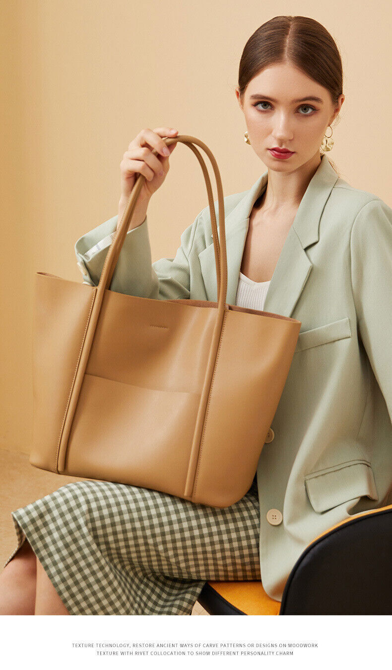 New Leather Women's Bags Tote Bag Handbag Large Bag Cowhide Shoulder Bag