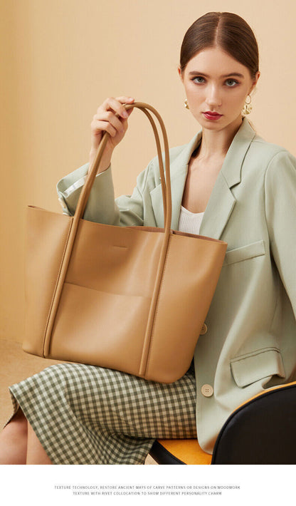 New Leather Women's Bags Tote Bag Handbag Large Bag Cowhide Shoulder Bag