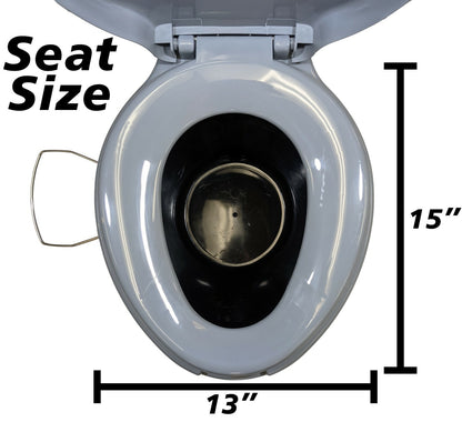 Portable Travel Toilet with Toilet Paper Holder and Removable Waste Bucket