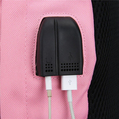 Nylon Women Accessories School Backpacks Anti Theft USB Charge Backpack Girl Bag