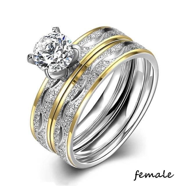 Anillos Sortijas 18k De Compromiso Matrimonio Boda Oro/plata Regalos Para Mujer