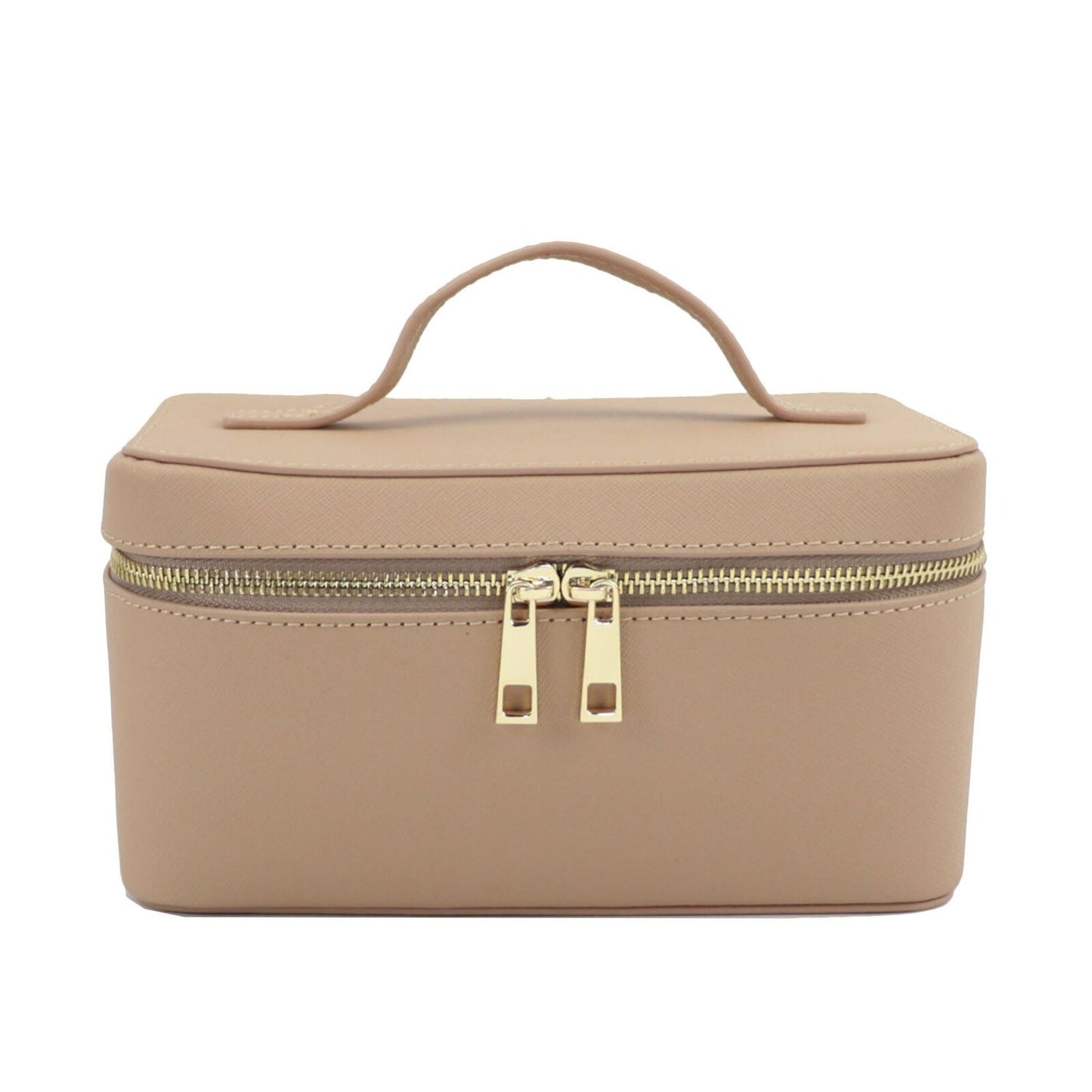 Leather Travel Case Bag Portable Hanging Makeup Organizer Cosmetic Bag For Women