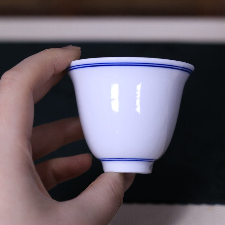 2.5" Collect Chinese White Glaze Porcelain White Glaze 70cc Cup