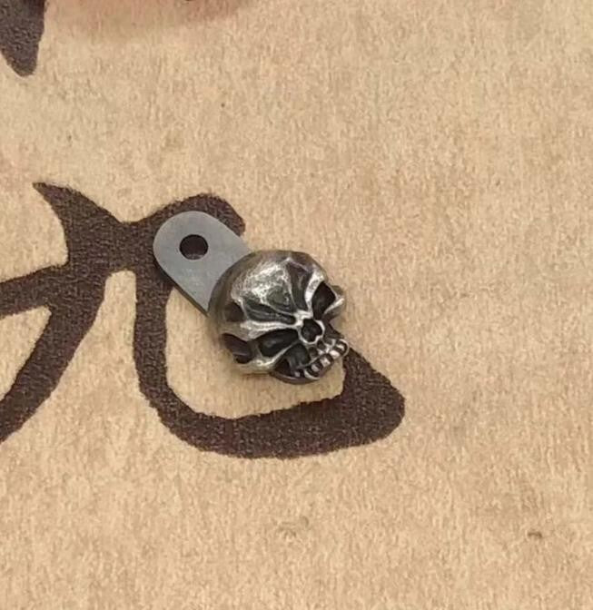 1 Piece Hand Made Silver Skull Filler Tab for for Rick Hinderer XM18 3.5”