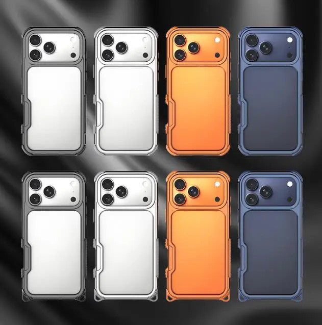 For iPhone 17 /16 Metal Frameless Phone Case Shockproof Slim Bumper Phone case