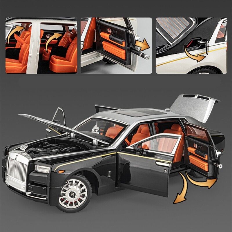 1:18 Rolls-Royce Phantom Diecast model Car Toy Vehicle Sound Light Kids Gifts