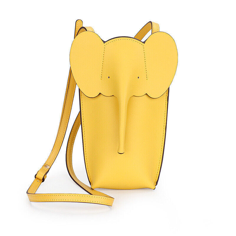 Women Fashion Genuine Leather Crossbody Shoulder Bag Elephant Pocket Phone Pouch