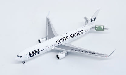 1:400 HAHA UNITED NATIONS BOEING 767-300ER Passenger Airplane Diecast Model