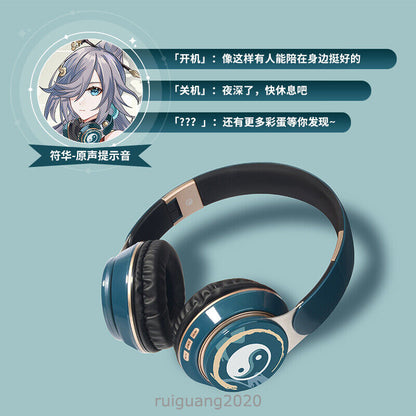 Honkai Impact 3 Fu Hua Cosplay Wireless Bluetooth Headset Foldable Headphones