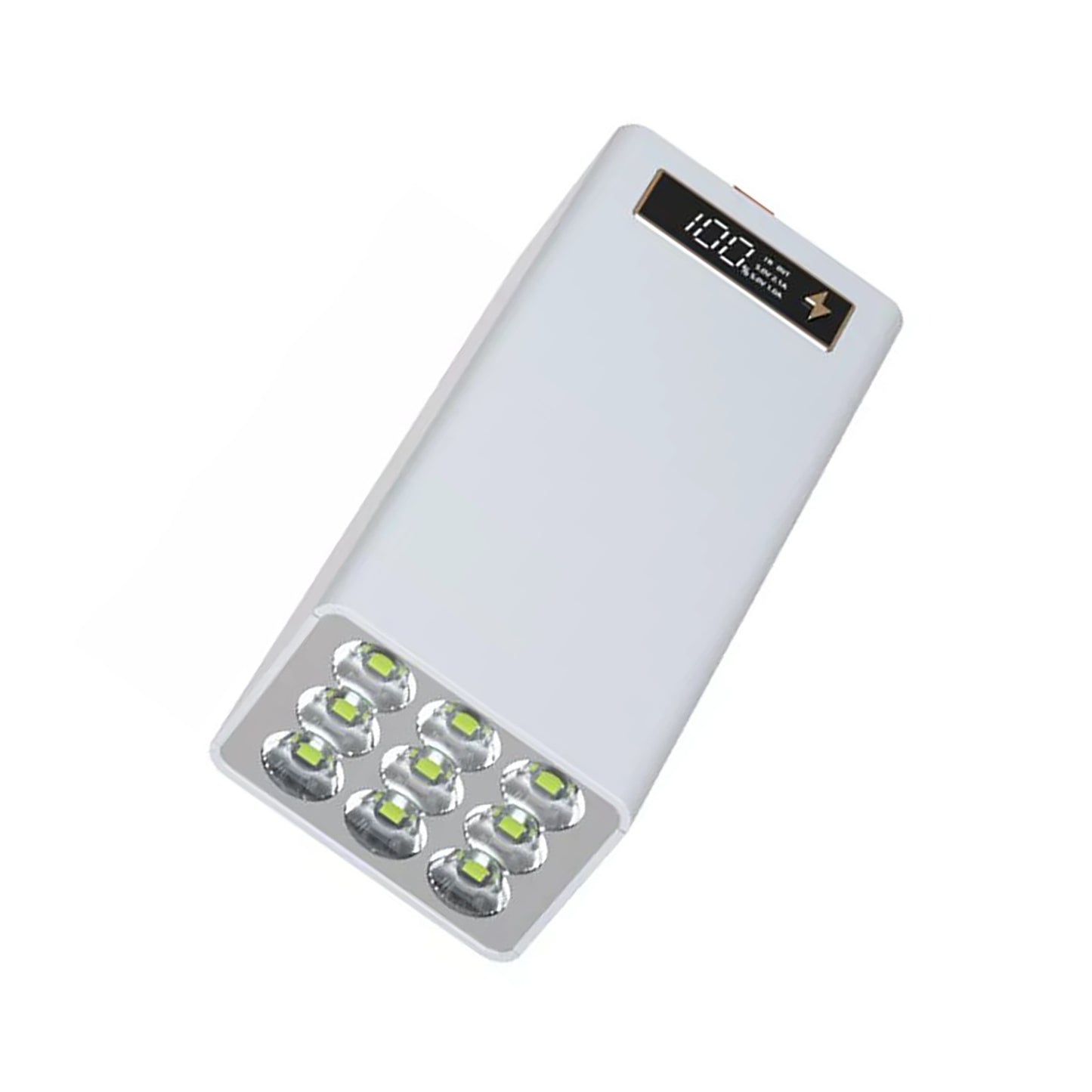 White Detachable Battery Case LCD Display Power Bank Shell Charger Box A