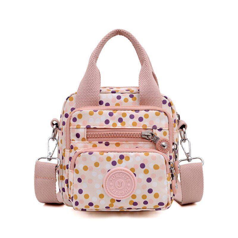 Ladies Shoulder Bag Shoulder Nylon Portable Large Travelling Purses 15*16*15 CM