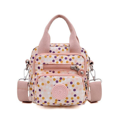 Ladies Shoulder Bag Shoulder Nylon Portable Large Travelling Purses 15*16*15 CM
