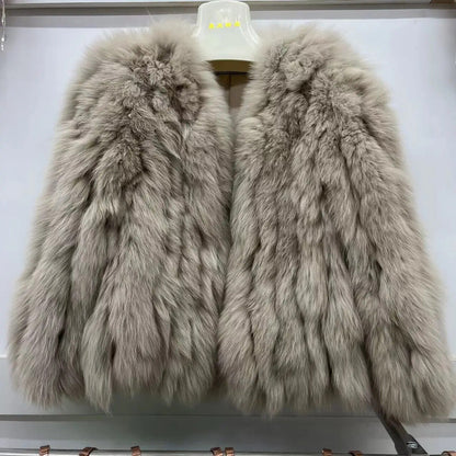 Fur Coat Women 2023 Winter Real Fur Coat Female Fashion Warm Outerwear