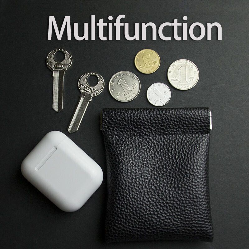 Pu Leather Coin Purse Women Men Mini Short Wallet Bag Key Headphone Card Hol-ca