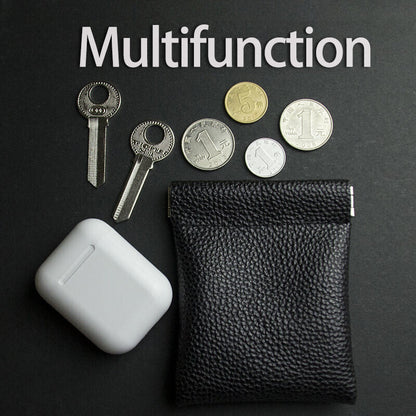 Pu Leather Coin Purse Women Men Mini Short Wallet Bag Key Headphone Card Hol-ca