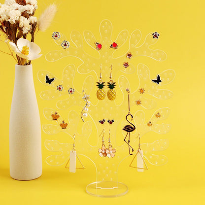Jewelry Display Holders Heart Shaped Transparent Earrings Bracelet Storage Shelf