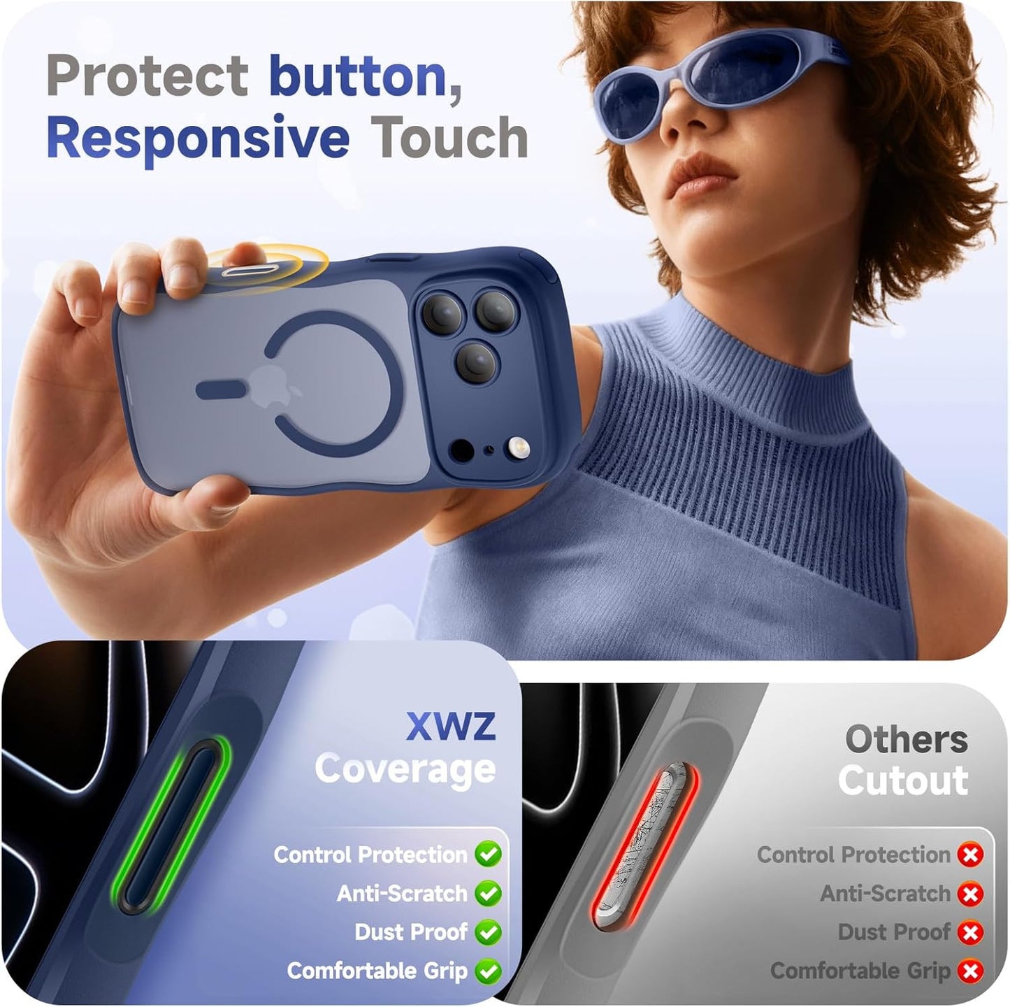 For Iphone 17 Pro Max Case for Women Girls,【Compatible with Magsafe】,【Camera Con