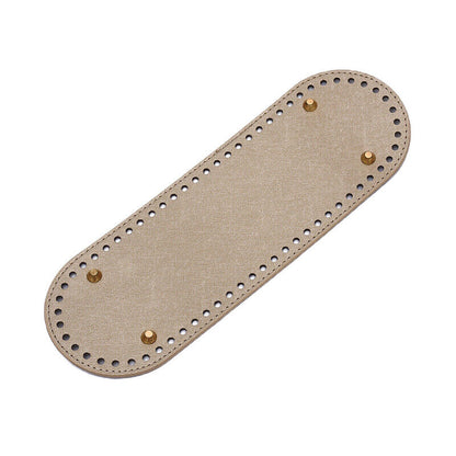Oval Bottom For Knitted Bag PU Leather Bag Accessories DIY Crochet Bag Bottom