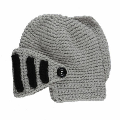 Hiking Cap Novelty Hat Winter Beanie Warm Mask Knight Helmet Knitted 54-60CM 1PC