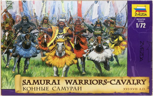 SAMURAI WARRIORS-CAVALRY 1/72 Soldiers Figures model Kit ZVEZDA