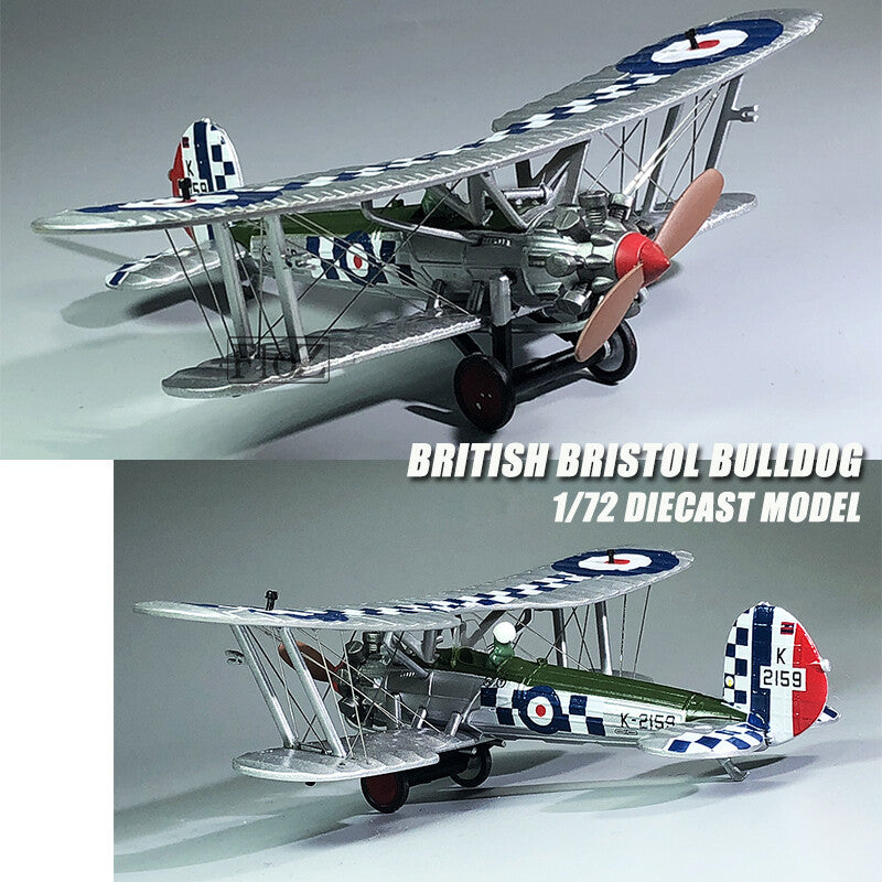 British Bristol Bulldog 1/72 diecast plane model aircraft WLTK