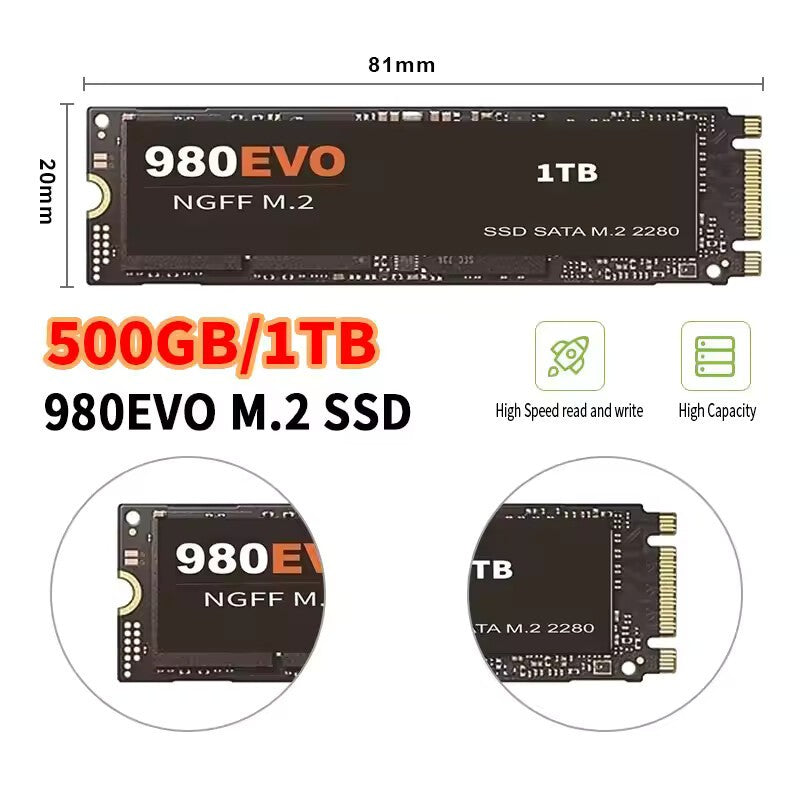 M. 2 NGFF 980EVO Solid State Drive High Speed 1TB 2TB 4TB Laptop Memory