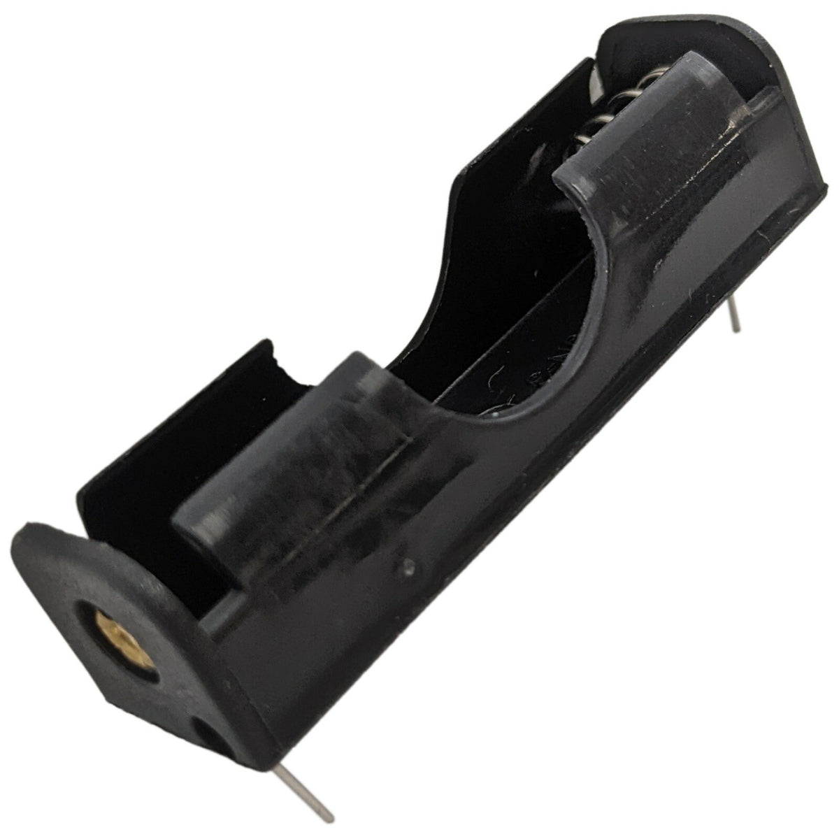 Single "AA" Battery Holder with PCB Pins, Plastic Case (2.24" x 0.66" x 0.58")