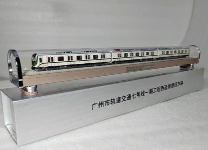 1:120 56CM Guangzhou Rail Transit Line 7 Subway Passenger Car Diecast Model