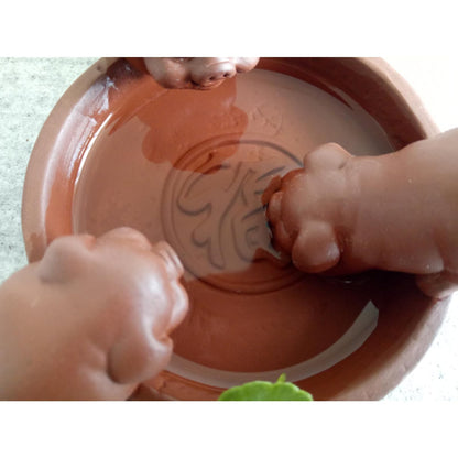 Three Little Pigs Purple Sands Tea Pet 10.5cm Tea Play Tea Tray Tea Ceremony