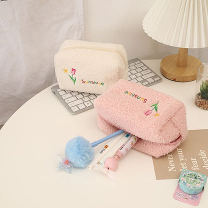 Tulip Flower Travel Cosmetic Storage Bag Makeup Organizer Handbag Wash Purse 1PC