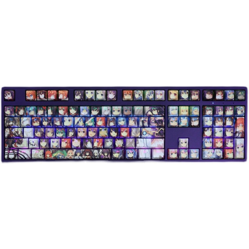 New Anime DATE A LIVE Theme RGB Translucent Keycap for OEM Mechanical Keyboard