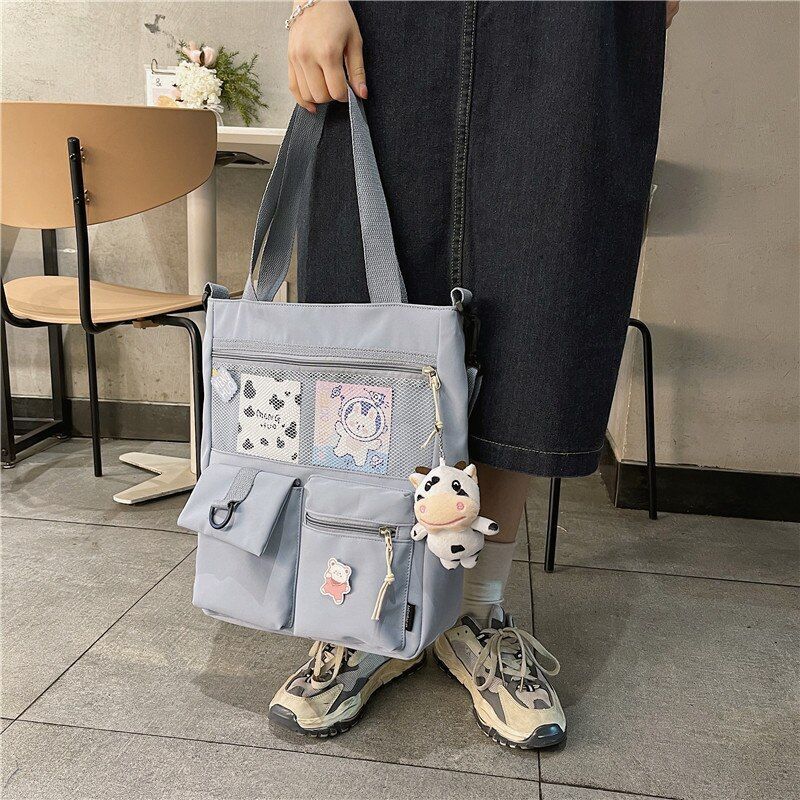 Large Capacity Shoulder Bag Fashionable Students Shoulder Bag Nylon Waterproof