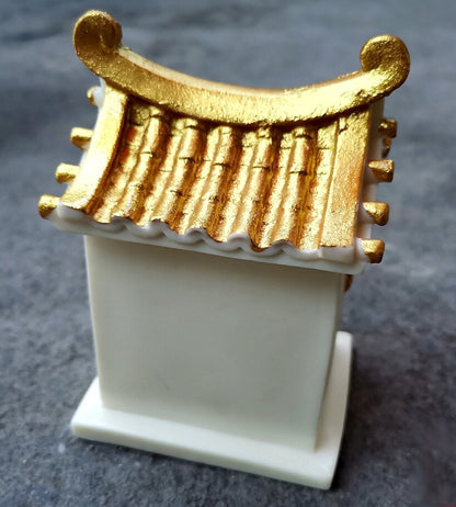 Small Chinese Buddha Altar Butsudan Shrine Foil Shining Temple God Zen House
