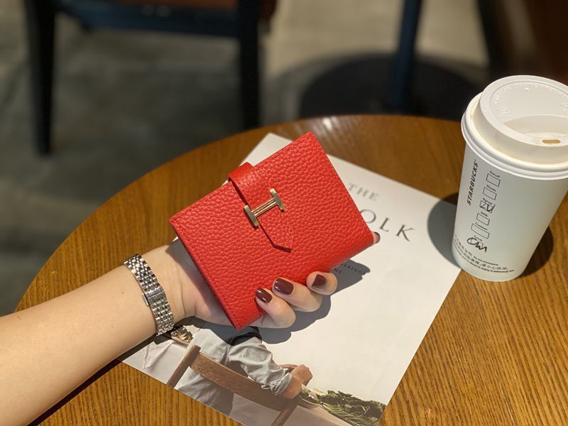Genuine Leather Wallet Short Purse Fashion Money Bag Pocket Luxury Short Purses