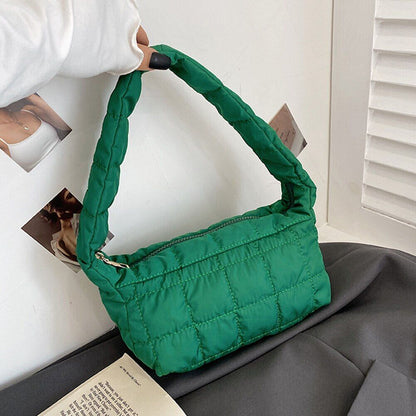 Pattern Shoulder Bag Cotton Handbag Women Tote Bags Padded Ladies Bag
