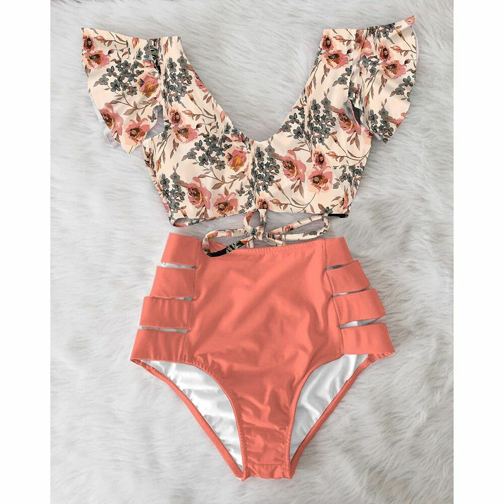 Women Swimsuit Swimwear High Waist Bikini Sexy Push Up Plus Size Bathing Suits