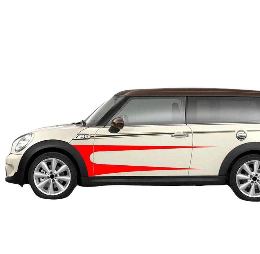 2PCS Graphics Side Skirt Stripe Kit Car Sticker For Mini All Models Vinyl Decals