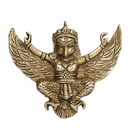 Brass Garuda Idol Statue Lord Vishnu's Vehicle Wall Hanging God Figurine Statue