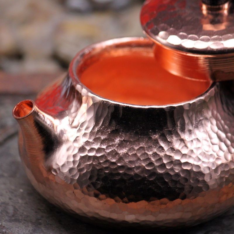 200ml Handmade Pure Copper Teapot Hammered Chinese Gongfu Tea Pot 262g