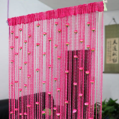 Door String Curtain French Window Thread Rope Left And Right Biparting 200x100cm