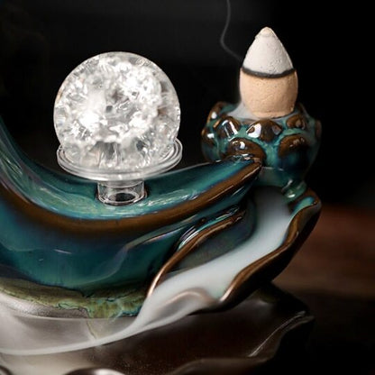 Backflow Incense Burner Incense Tray Home Creative Moon Incense Burner for Cones