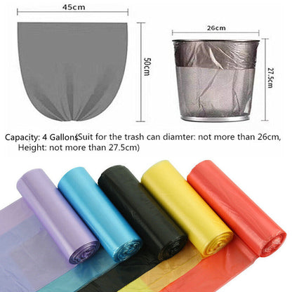 4 Gal Small Trash Bags Mix-colors 150pcs Small Trash Can Liners Garbage Bag
