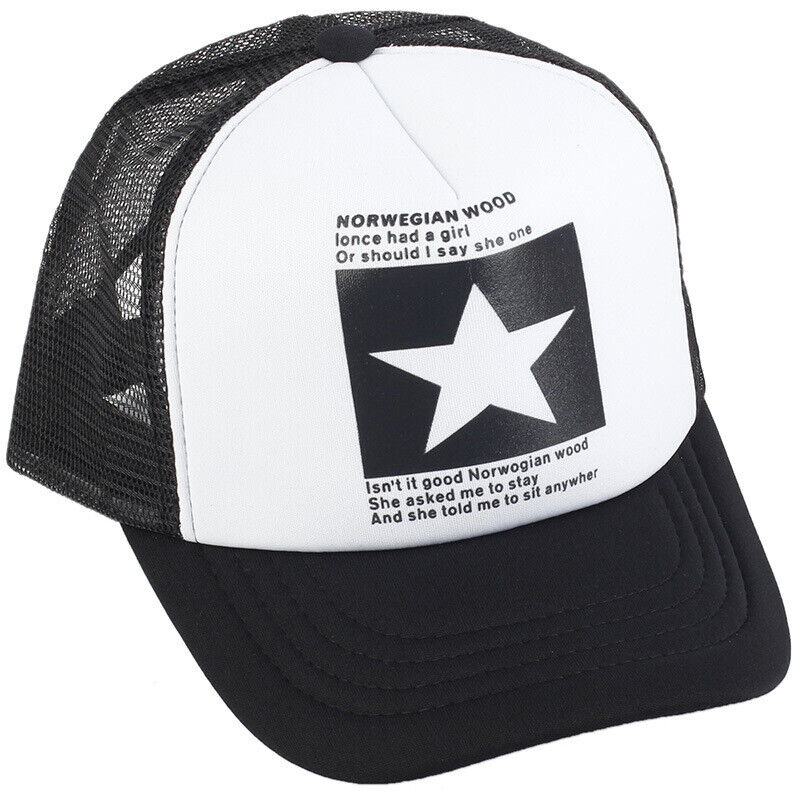 Mens Trucker Hat Mesh Baseball Cap Snapback Adjustable Hip Hop Flat Solid Blank