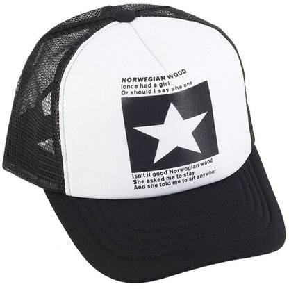 Mens Trucker Hat Mesh Baseball Cap Snapback Adjustable Hip Hop Flat Solid Blank