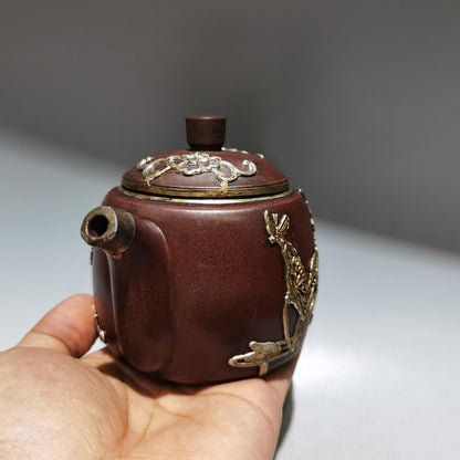 vintage chinese yixing purple clay teapot zisha ceremony teaware collection rare